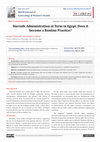 Research paper thumbnail of Steroids Administration at Term in Egypt: Does it become a Routine Practice