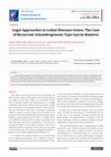 Research paper thumbnail of Legal Approaches in Lethal Diseases Genes; The Case of Recurrent Achondrogenesis Type Garcia-Ramirez