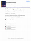 Research paper thumbnail of Blockchain technology as a driver of economic development in small economies: a dynamic capabilities framework