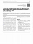 Research paper thumbnail of The HHS Pain Management Best Practice Inter-Agency Task Force Report Calls for Patient-Centered and Individualized Care: Reply to Letter to Editor by Dr. Rees