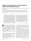 Research paper thumbnail of Negative Pressure Rewarming vs. Forced Air Warming in Hypothermic Postanesthetic Volunteers