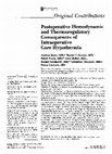 Research paper thumbnail of Postoperative Hemodynamic and Thermoregulatory Consequences of Intraoperative Core Hypothermia