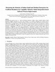 Research paper thumbnail of Measuring the maturity of Indian small and medium enterprises for unofficial readiness for capability maturity model integration‐based software process improvement