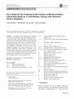 Research paper thumbnail of On a Model for the Prediction of the Friction Coefficient in Mixed Lubrication Based on a Load-Sharing Concept with Measured Surface Roughness