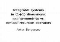 Research paper thumbnail of Integrable systems in (1+1) dimensions: nonlocal recursion operators vs. local symmetries