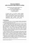 Research paper thumbnail of Percorso didattico sulla ricorsione dalla natura al coding.
 P. Cozza. V.Andreotti. V.Cozza