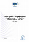 Research paper thumbnail of Study on the Legal Aspects of Supplementary Protection Certificates in the EU