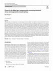 Research paper thumbnail of Privacy in the digital age: comparing and contrasting individual versus social approaches towards privacy