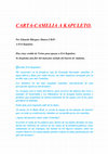 Research paper thumbnail of CARTA-CAMELIA A KAPULETO