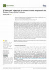 Research paper thumbnail of A State of the Art Review of Systems of Linear Inequalities and Related Observability Problems