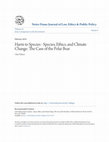 Research paper thumbnail of Harm to Species? Species, Ethics, and Climate Change: The Case of the Polar Bear