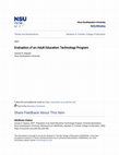 Research paper thumbnail of Evaluation of An Adult Education Technology Program