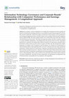 Research paper thumbnail of Information Technology Governance and Corporate Boards’ Relationship with Companies’ Performance and Earnings Management: A Longitudinal Approach