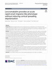 Research paper thumbnail of Levcromakalim provokes an acute rapid-onset migraine-like phenotype without inducing cortical spreading depolarization