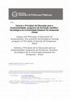 Research paper thumbnail of Valores e Princípios da Educação para a Sustentabilidade: programa de formação científico-tecnológica da Universidade Estadual do Amazonas