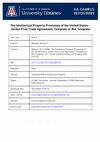 Research paper thumbnail of The Intellectual Property Provisions of the United States-Jordan Free Trade Agreement: Template or Not Template