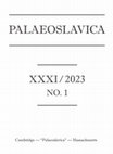 Research paper thumbnail of Palaeoslavica 31, vol. 1 (2023)