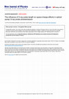 Research paper thumbnail of The influence of x-ray pulse length on space-charge effects in optical pump/x-ray probe photoemission