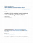 Research paper thumbnail of Review of Dakota Philosopher: Charles Eastman and American Indian Thought by David Martinez