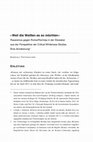 Research paper thumbnail of »Weil die Weißen es so möchten«