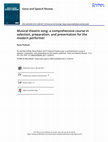 Research paper thumbnail of Musical Theatre Song: A Comprehensive Course in Selection, Preparation, and Presentation for the Modern Performer by Stephen Purdy