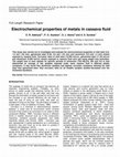 Research paper thumbnail of Electrochemical properties of metals in cassava fluid