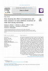 Research paper thumbnail of Data showing the effects of temperature and time variances on nano-additives treatment of mild steel during machining