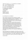 Research paper thumbnail of Il letterato e lo storico (estratti)