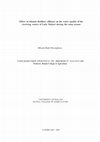 Research paper thumbnail of Effect of ethanol distillery effluent on the water quality of the receiving waters of Lake Malawi during the rainy season