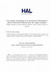 Research paper thumbnail of Une analyse économique de la production d'hydrogène à partir d'électricité éolienne pour des usages transport