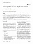 Research paper thumbnail of Numerical Investigation of the Effect of Hydrogen Addition on Methane Flame Velocity and Pollutant Emissions Using Several Detailed Reaction Mechanisms