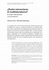 Research paper thumbnail of ¿Podrá reinventarse el multilateralismo?: El orden internacional y el coronavirus