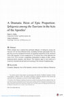 Research paper thumbnail of A Dramatic Heist of Epic Proportion: Iphigenia among the Taurians in the Acts of the Apostles