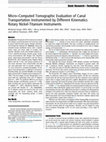 Research paper thumbnail of Micro–Computed Tomographic Evaluation of Canal Transportation Instrumented by Different Kinematics Rotary Nickel-Titanium Instruments