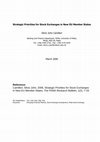 Research paper thumbnail of Strategic Priorities for Stock Exchanges in New EU Member States