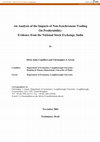 Research paper thumbnail of An Analysis of the Impacts of Non-Synchronous Trading On Predictability: Evidence from the National Stock Exchange, India