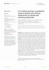 Research paper thumbnail of It’s a helluva journey: a qualitative study of patient and clinician experiences of nausea and vomiting syndromes