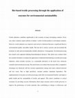 Research paper thumbnail of Bio-based textile processing through the application of enzymes for environmental sustainability