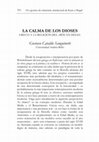 Research paper thumbnail of La calma de los dioses. Grecia y la religión del arte en Hegel