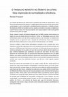 Research paper thumbnail of O TRABALHO REMOTO NO ÂMBITO DA UFMG: falsa impressão de normalidade e eficiência