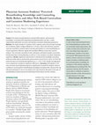 Research paper thumbnail of Physician Assistant Studentsʼ Perceived Breastfeeding Knowledge and Counseling Skills Before and After Web-Based Curriculum and Lactation Shadowing Experience