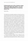 Research paper thumbnail of El Movimiento por la Paz y América Latina. Notas sobre María Rosa Oliver y una red intelectual antiimperialista en la primera Guerra Fría