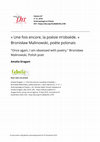 Research paper thumbnail of Dragani, A., 2018, "Une fois encore la poésie m'obsède". Bronislaw Malinowski, poète polonais, dans A. Dragani, N. Adell, V. Debeane, "Poésie et anthropologie", Littérature Histoire Théorie LHT,  n° 21.