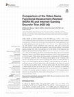 Research paper thumbnail of Comparison of the Video Game Functional Assessment-Revised (VGFA-R) and Internet Gaming Disorder Test (IGD-20)