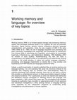 Research paper thumbnail of Working memory and language: An overview of key topics