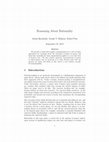 Research paper thumbnail of Axiomatizing Rationality