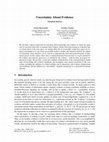 Research paper thumbnail of Uncertainty About Evidence