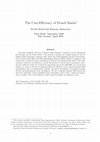 Research paper thumbnail of The cost-efficiency of French banks