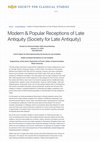 Research paper thumbnail of CFP: Modern & Popular Receptions of Late Antiquity (Society for Classical Studies 2025 Annual Meeting)