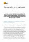 Research paper thumbnail of Roms et Juifs : écrire le génocide